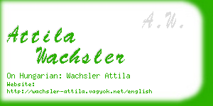 attila wachsler business card